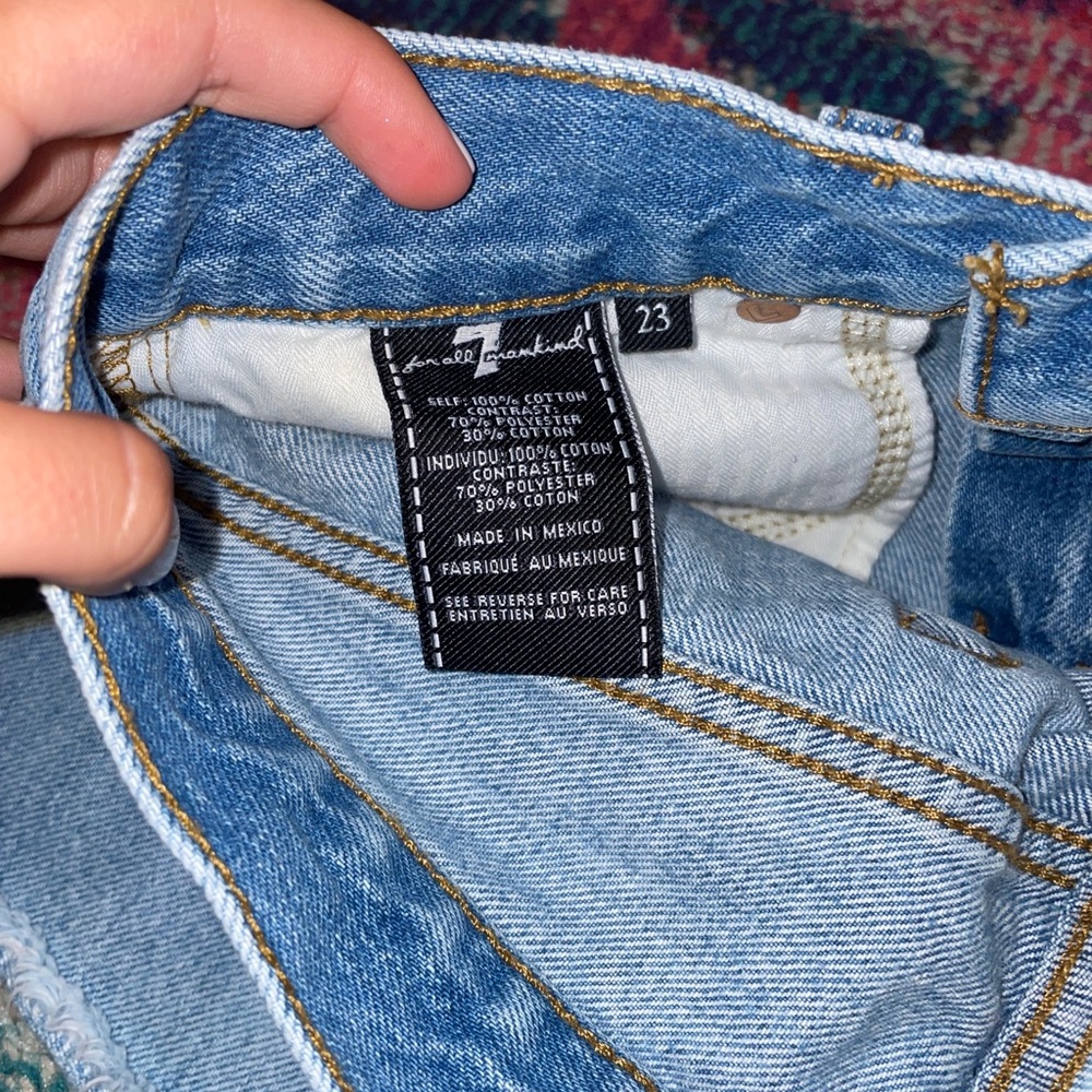 7 for all mankind two tone denim shorts - Picture 8 of 8